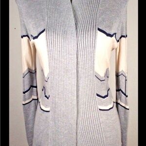 Banana Republic | Gray and Cream Women's Cardigan | Sz S